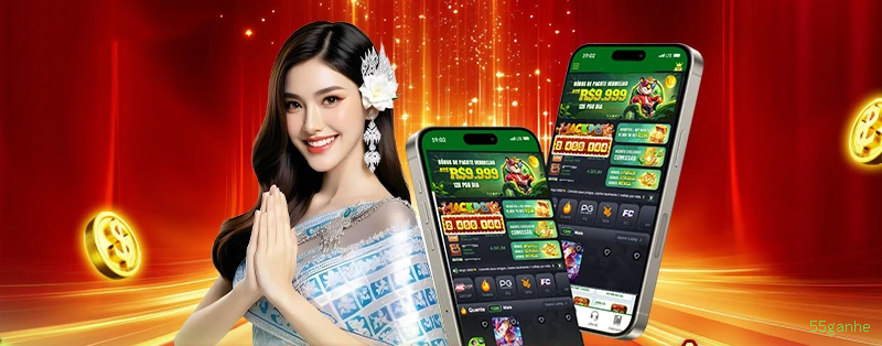 App 55ganhe para Android e iOS - download grátis